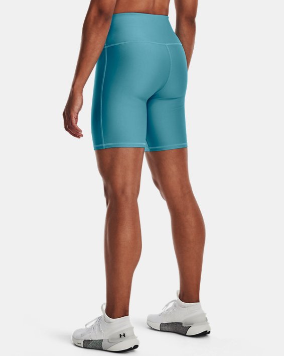 Women's HeatGear® Bike Shorts, Blue, pdpMainDesktop image number 1